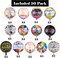 50 Pieces Happy Birthday Party Aluminum Foil Balloons 18" Foil Mylar Helium Balloon Round Inflatable Balloons for Birthday Parties Baby Shower Decorations Supplies